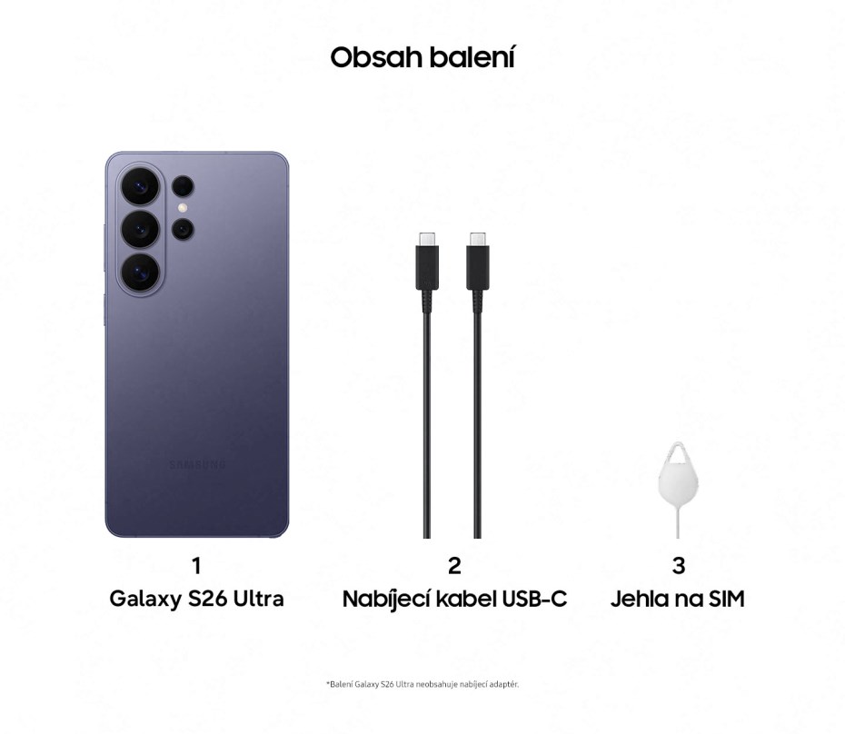 Galaxy S26 Ultra obsah balení